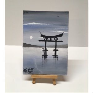 HP!!🤍5x7 Acrylic Painting By Me- Woeful Nights☁️